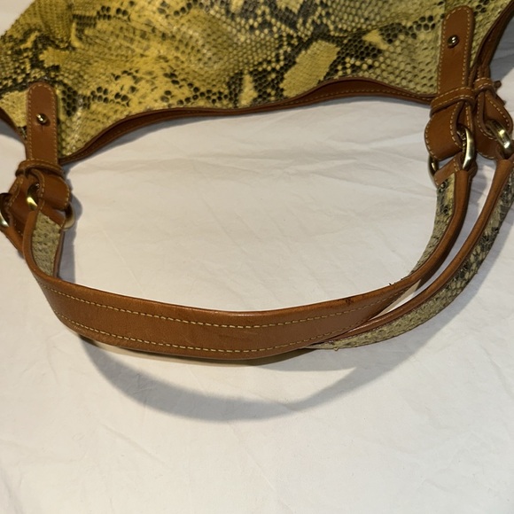 Brahmin Jackie Hobo Python Embossed Shoulder Bag Pristine - Picture 9 of 16